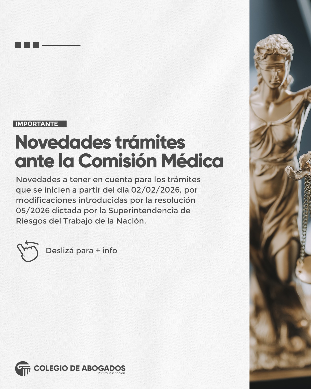 NOVEDADES TRÁMITES ANTE LA COMISIÓN MÉDICA